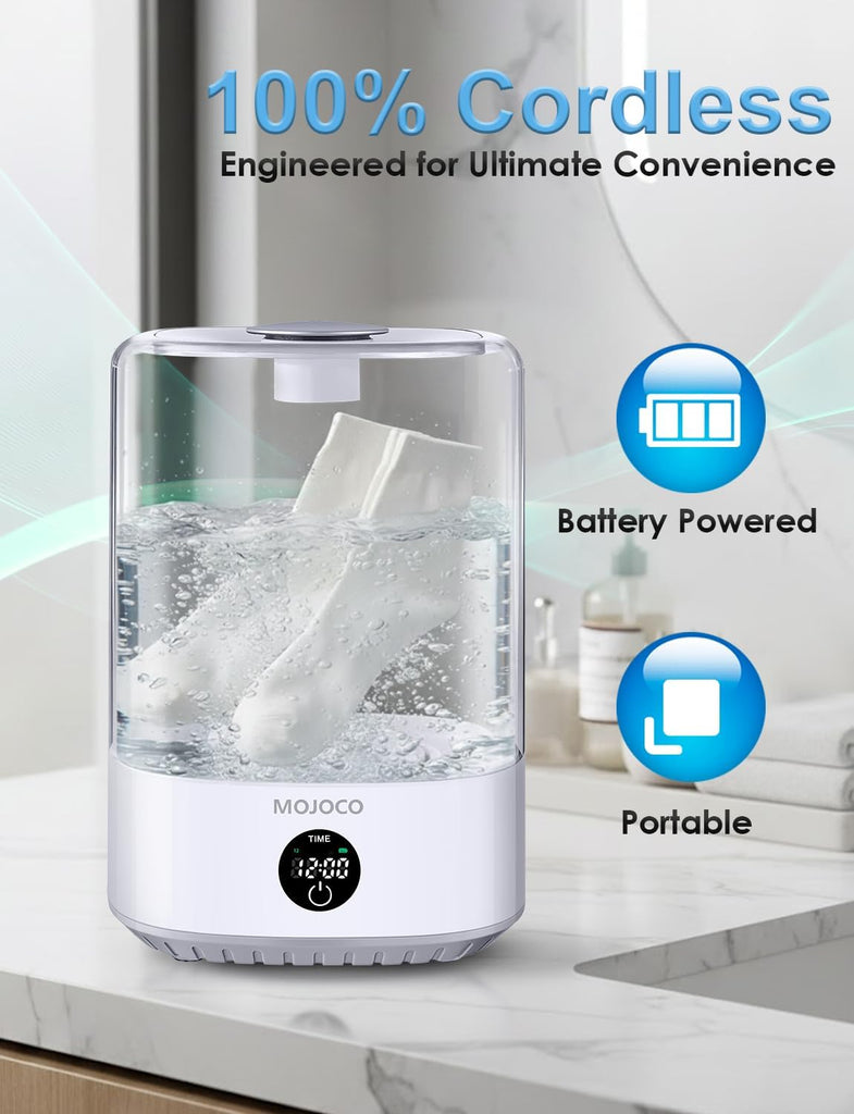 Mini Washing Machine - 4L Small Portable Washing Machine with 3 Wash Modes for Underwear, Socks & Baby Clothes