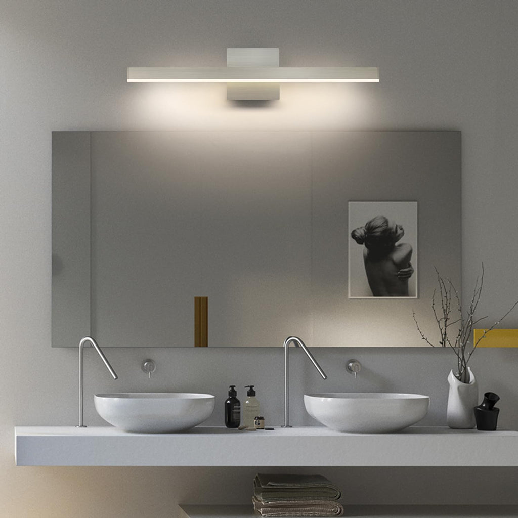 Bathroom Vanity Lighting Fixtures Over Mirror Brushed Nickel | 23.62 Inch bathroom Lights Fixtures Modern Vanity