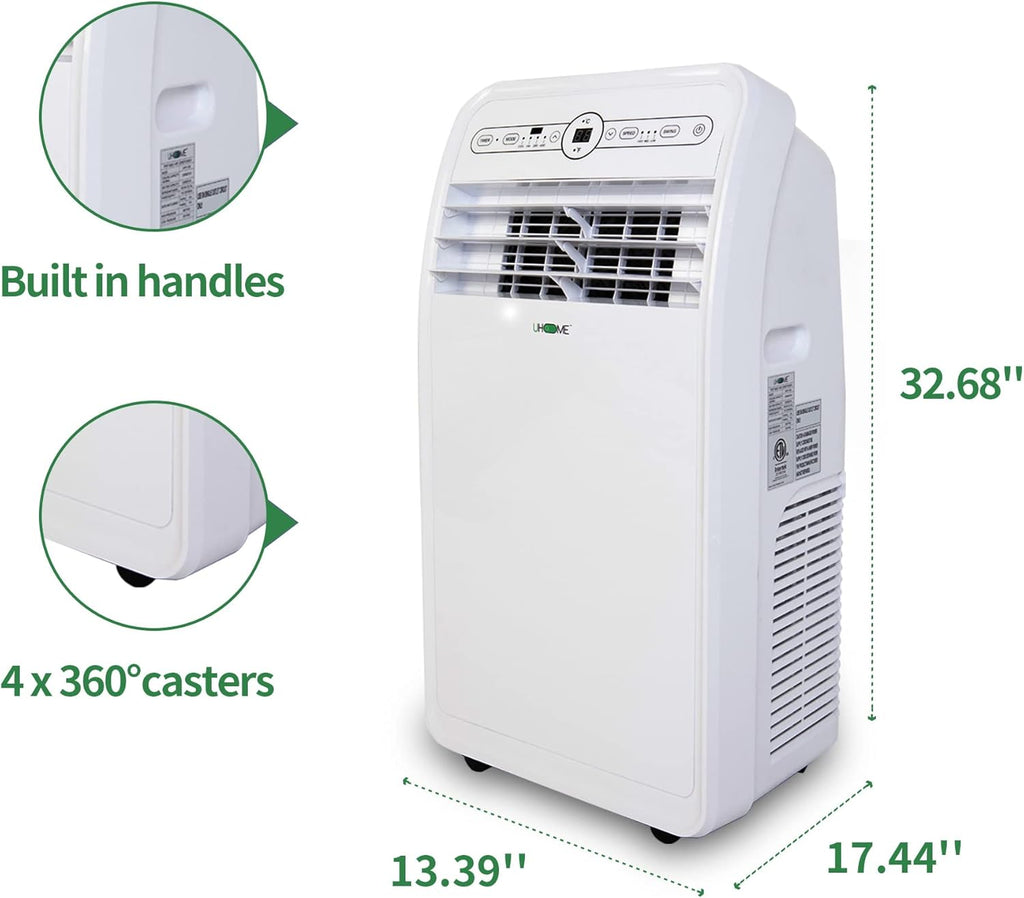 12000 BTU Portable Air Conditioner w/Heater up to 450 Sq. Ft, Ac Heater Combo Window Unit
