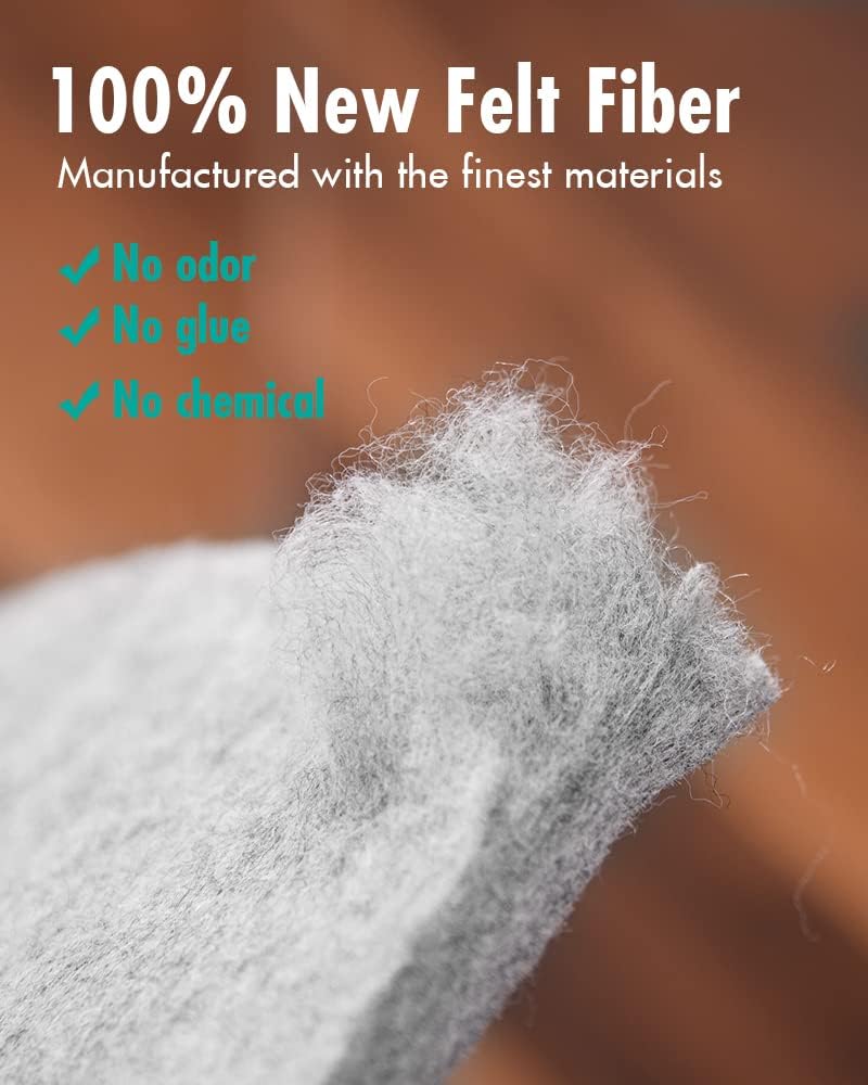 9x12 Non Slip Felt Rug Pad for Hardwood Floors, 1/4 Area Rug Gripper - Set of 108