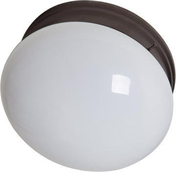 Dimmable Round Ceiling Light Fixture, (2) W Medium A19/CFL Lamp, Bronze