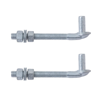 5/8" X 6" J Bolt Gate Hinge, Heavy Duty Gate Hinge Bolt, 2-Pack