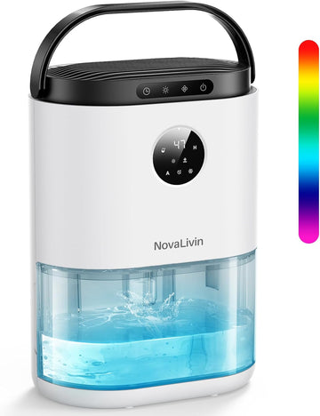 Dehumidifier for Home, 68 OZ Water Tank Dehumidifiers for Bathroom, Bedroom, Living room with, Auto Humidity Control