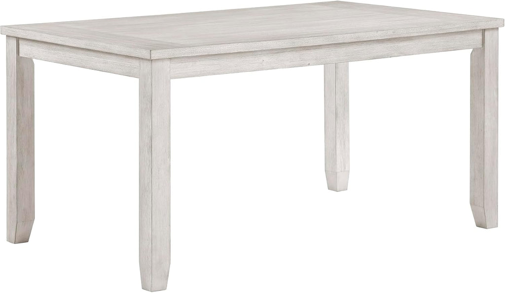 60" Farmhouse Dining Table for 4-6 People, Solid Wood Frame Acacia Veneer Rectangular Kitchen Table, for Kitchen