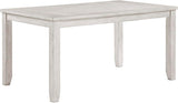 60" Farmhouse Dining Table for 4-6 People, Solid Wood Frame Acacia Veneer Rectangular Kitchen Table, for Kitchen