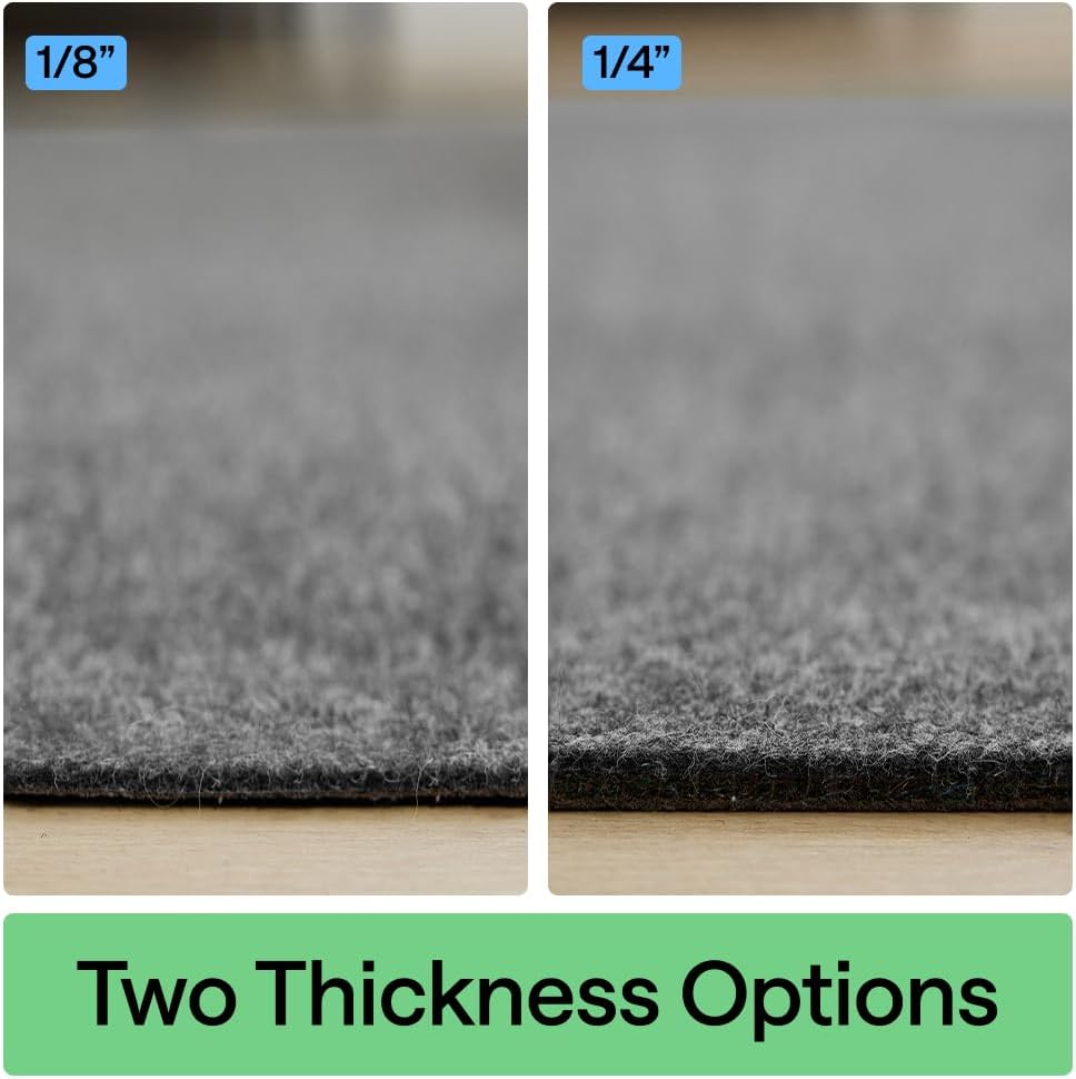 Felt Rug Pad for Hardwood Floors with Rubber Backing, 2x10 FT - Set of 20