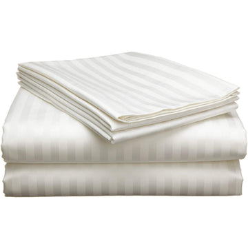 Attached Waterbed Sheet Set King/Cal King Size 800 Thread Count 100% Cotton 4 Piece 15 Inches Deep Pocket Attached