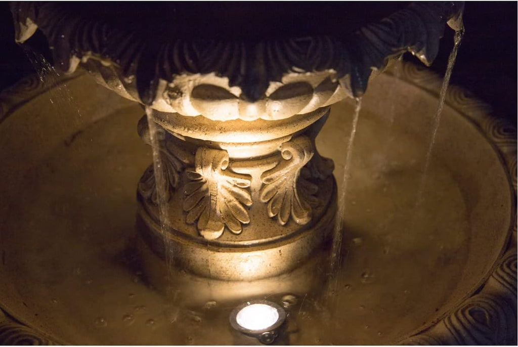 Ibiza Classic Outdoor Floor Fountain, Sandstone, 45 Inch Height, 25.5 Inch Width, 25.5 Inch Depth