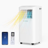WiFi Enabled Smart 10000 BTU Portable Air Conditioner with Heat, 4-in-1 Cooler, Heater, Dehumidifier & Fan