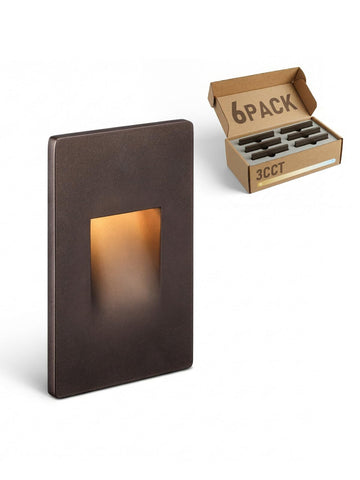 3CCT 120V LED Step Lights, Vertical, Oil Rubbed Bronze