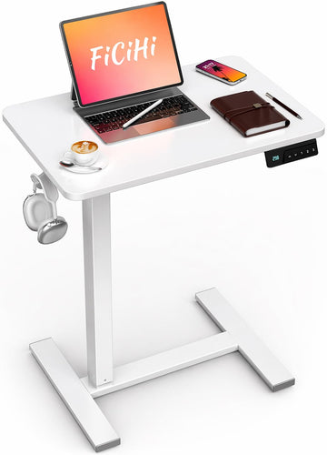 24 Inch Small Electric Standing Desk, Adjustable Mobile Laptop Desk
