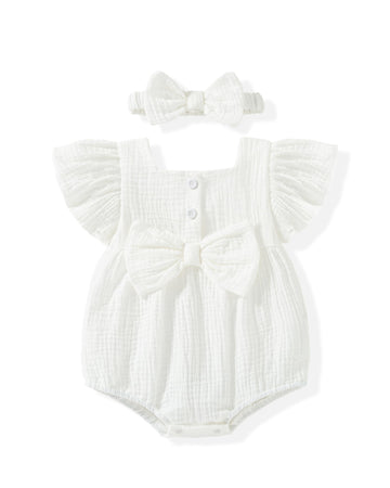 Preemie Baby Girl Clothes Coming Home Newborn One-sie Romper Outfit