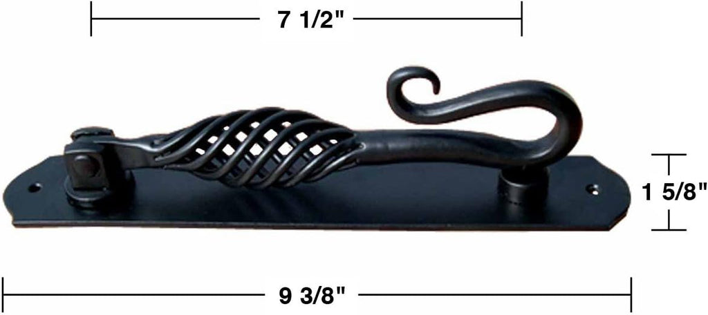 Door Knockers 9 3/8 in. Black Finish Solid Cast Iron Birdcage Style Door Knocker with Mounting Hardware