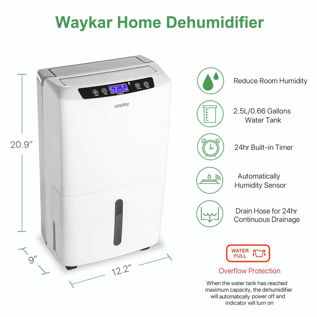 34 Pints Energy Star Dehumidifier for Spaces up to 2,000 Sq. Ft at Home