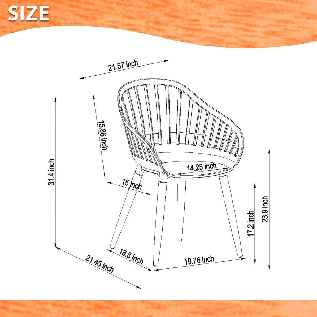Villanova 2-Piece Chair Set Ideal for Outdoors, Black Light Teak Finish
