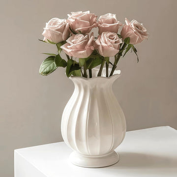 White Vase, Modern Ceramic Flower Vase