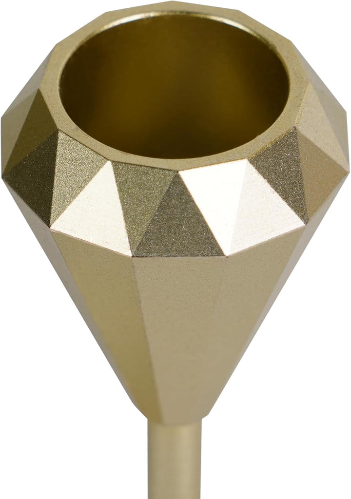Gold Candelabra Candle Holders Centerpieces for Tables, 3 Arm Modern Elegant Metal Taper Candlesticks Stand Fireplace