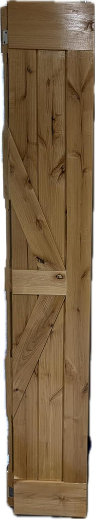 25.5 x 84 High Gloss Finished Rustic Alder Solid Wood Bifold Barn Door Assembled bi-fold barn Door R