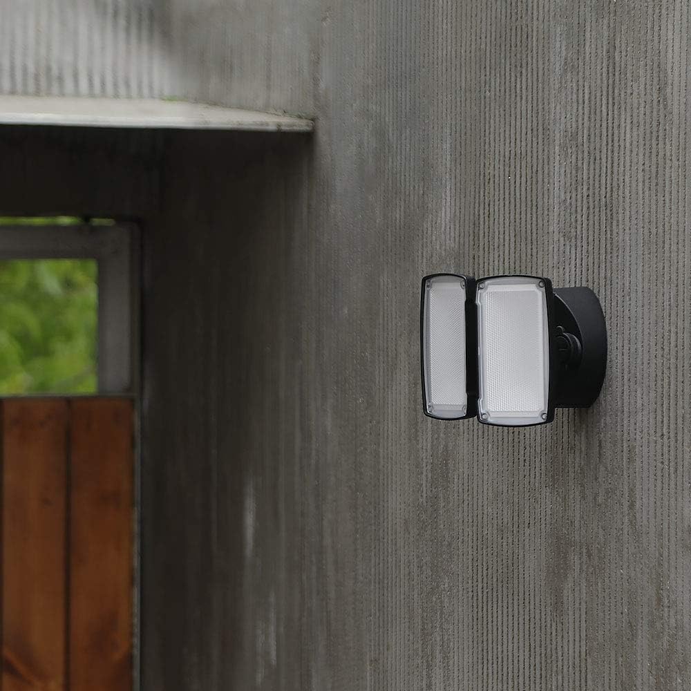 LED 3500 Lumen 32W 5000K Integrated Dual-Head Floodlight Outdoor Dusk to Dawn Waterproof Exterior Security Wall Light