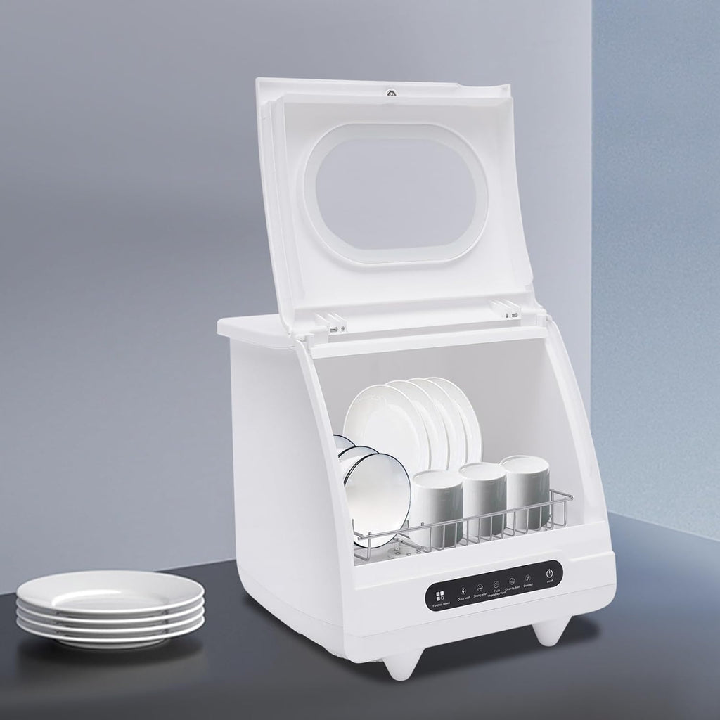 Portable Countertop Dishwasher with Inlet and Drainage Pipe