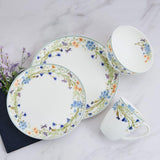 Quinn Lightweight Bone China 12 Piece Dinnerware Plate Bowl Set, Service for 4