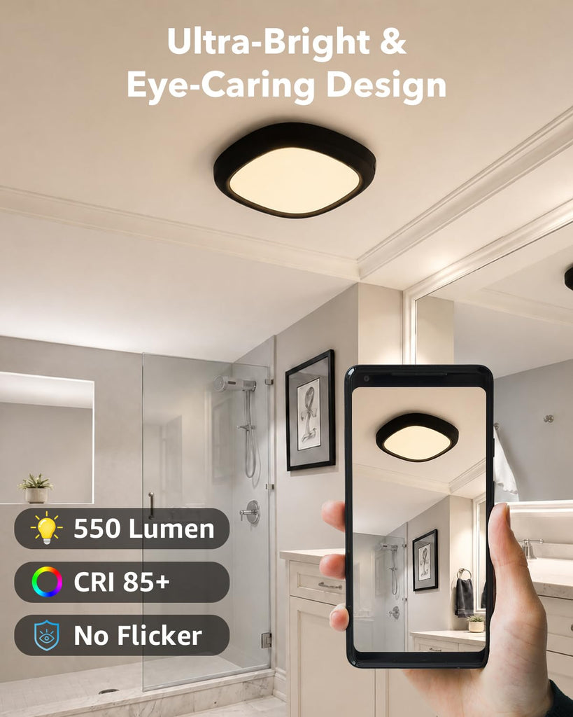 Waterproof Shower Light, Motion Sensor Ceiling Lights Rechargeable