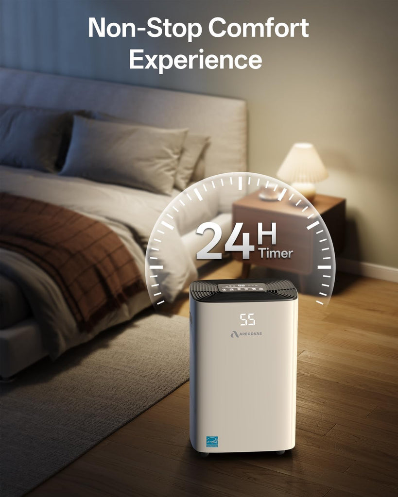 Dehumidifier for Basement, 52 Pints Dehumidifiers for Bedroom Bathroom Large Room Home