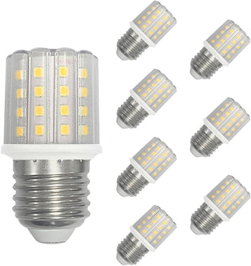 E26 LED Corn Light Bulbs, 5W 4000K Natural Light, 8 Pack