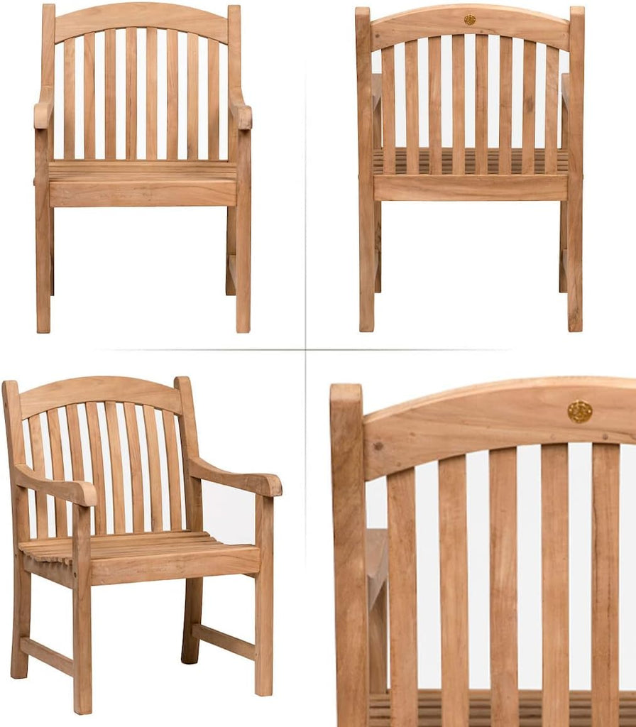 Pennsylvania 7-Piece Outdoor Rectangular Dining Table Set | Certified Teak | Ideal for Patio and Indoors