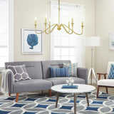 Gold Chandelier, 6-Light Chandelier for Dining Room, Bedroom, Foyer, Living Room, Kitchen Island, Entryway, Office, Bar,Farmhouse DŽcor A109-B0DGXCWVGF