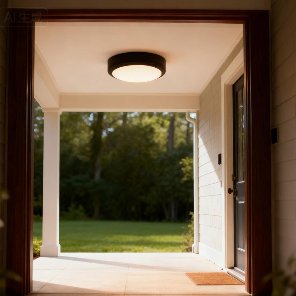 Flush Mount Ceiling Light, Die-Cast Aluminium Fully Sealed Moisture Resistant Light