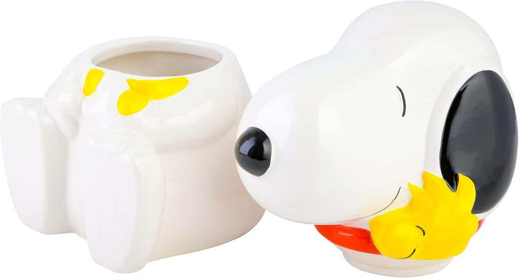 Classic Snoopy Cookie Jar, 10.7-Inch Ceramic Kitchen Storage Container, Cartoon Collectible Treat Jar for Cookies