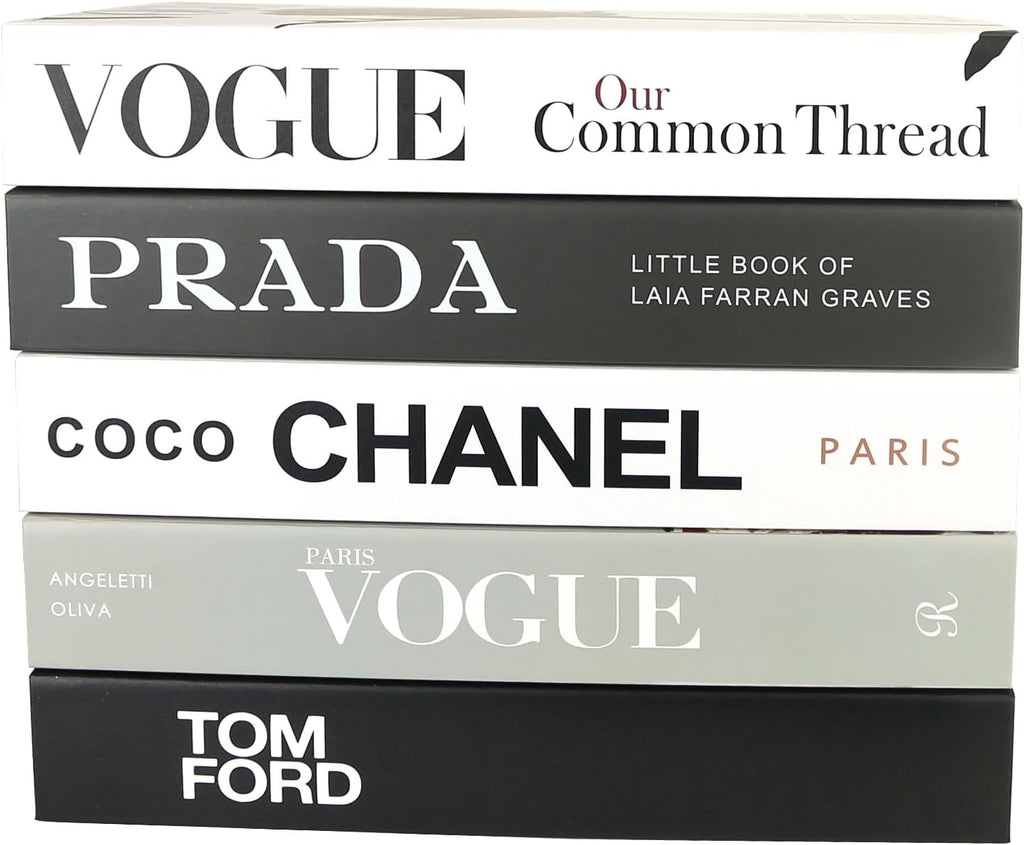5 Pcs Decorative Books Aesthetic Chic Faux Book Set for Room Décor,Modern Home Decor Coffee Table Decor