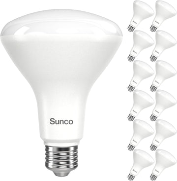 12 Pack BR30 LED Flood Light Bulbs, 11W=65W, 2700K, E26, Dimmable | 1200LM high output flood light for recessed cans