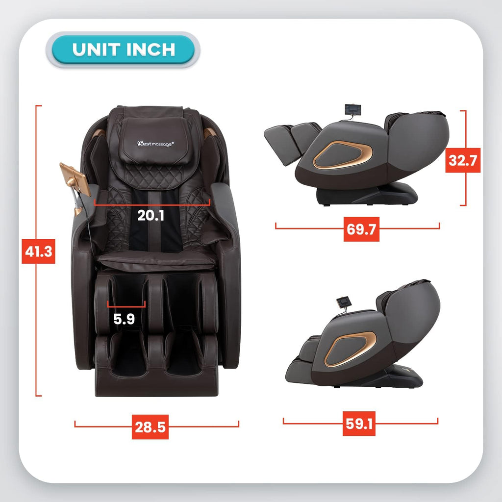 Massage Chair,Full Body Zero Gravity SL Track Massage Chair Recliner Chair with Smart Large Screen Bluetooth Speaker
