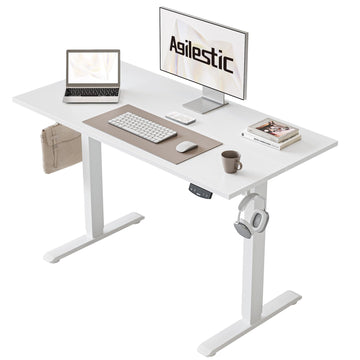 40*24 Inch Height Adjustable Electric Standing Desk, White