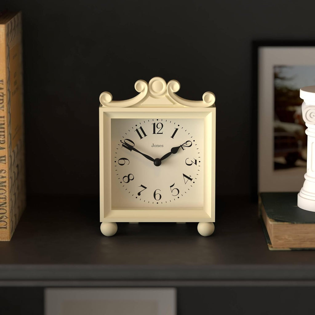 CLOCKS Parlour Mantel Clock | Small Classic Carriage Clock | Cream | Elegant Square Decorative case