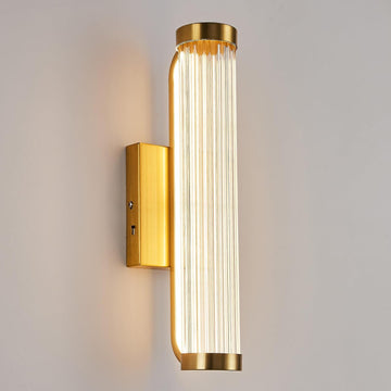 Gold Modern LED Wall Sconce, 3CCT Wall Sconces Dimmable Glass Sconce Wall Lighting Indoor Wall Mount Bathroom Vanity