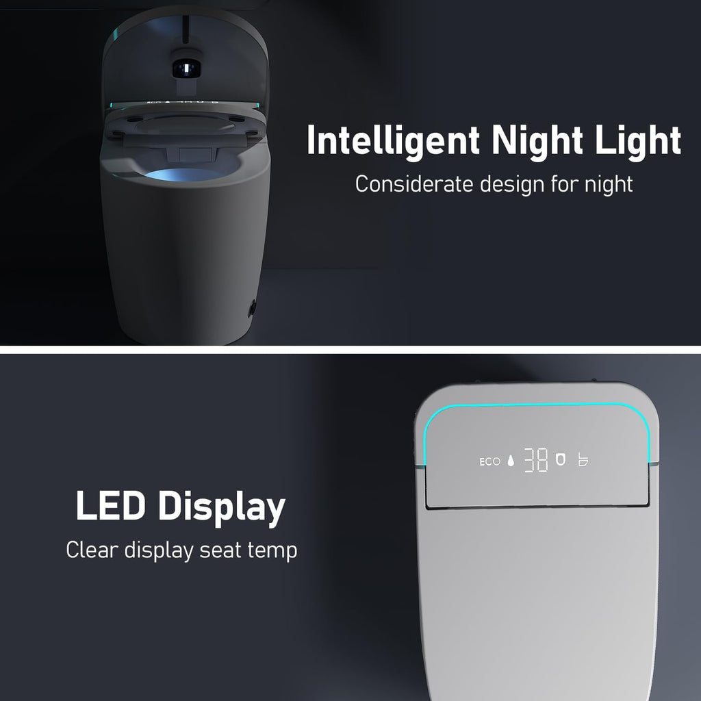 Smart Toilet Auto Flush: Elongated Heated Seat Tankless Toilet