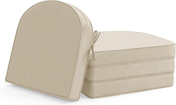 Outdoor Chair Cushions Set of 4: Waterproof & Fade Resistant Patio Furniture Cushions - 17 x 16 x 2 Inch Non Slip