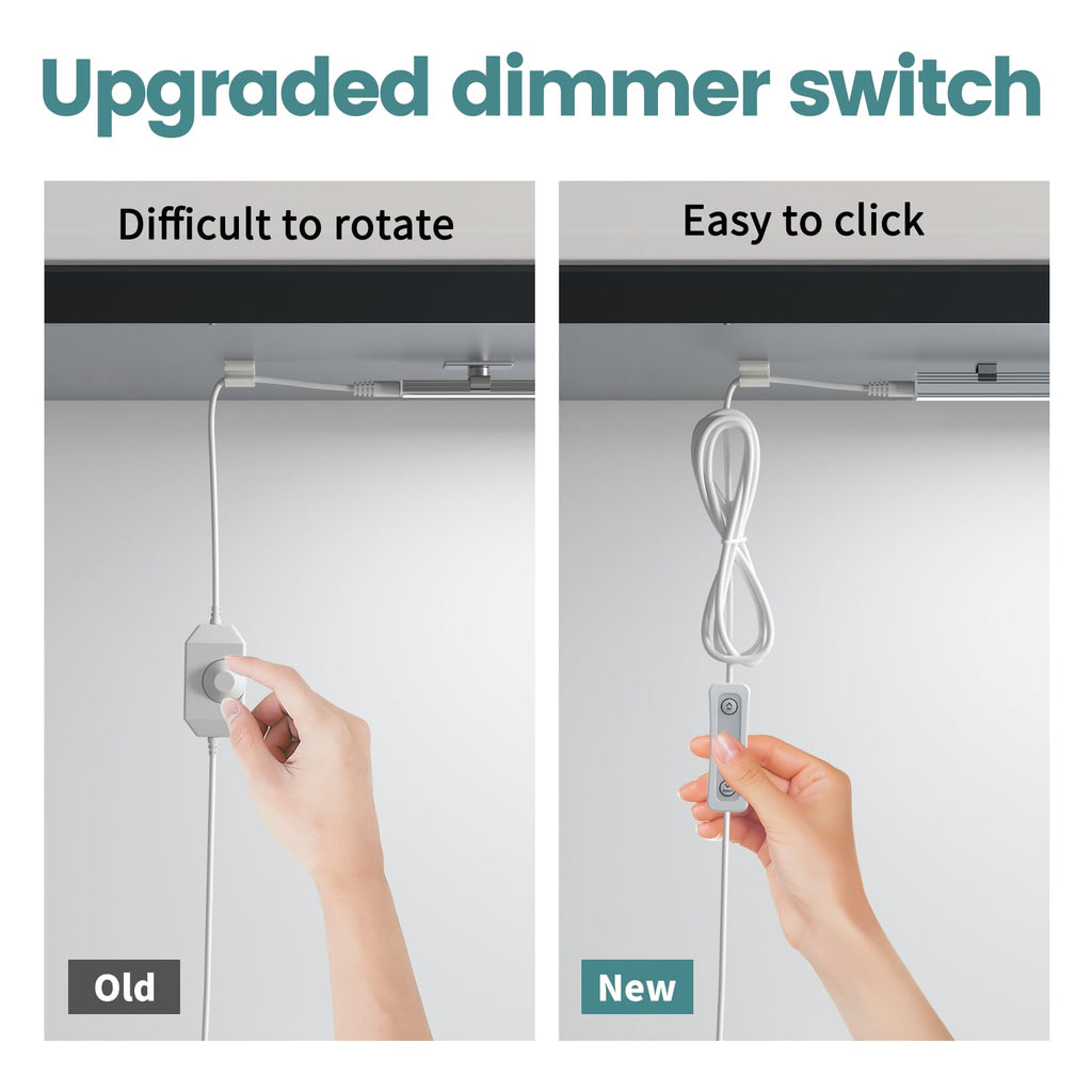 Dimmable Led Under Cabinet Lighting - 6 Pcs 12 inches Linkable Led Counter Light Bars, Cold White 5000K,DC24V,18W
