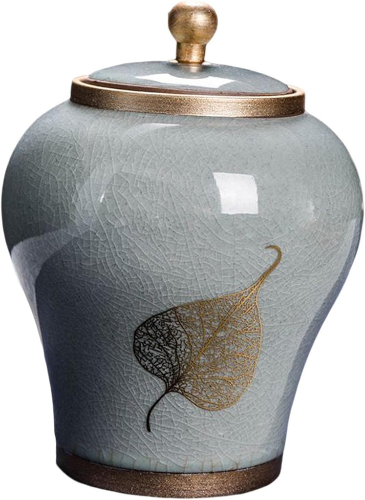 Ceramic Ginger Jar Porcelain Flower Pot Storage Canister Decorative Bud Vase Home Accessory Suitable for Living Space