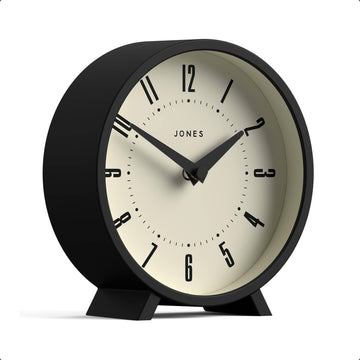 Venus Desk Clock | Modern Round Design | Black