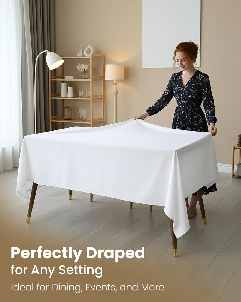 Rectangle Table Cloth 2 Pack [60x120 Inches, White]