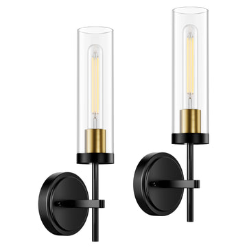 Modern Bathroom Sconces Set of 2, Hardwired Vanity Light Fixtures