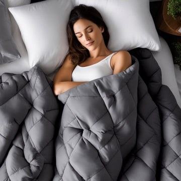 Weighted Blanket for Adults, Soft Comforter for Relaxation and Comfortable Sleep, Cooling Design (60in x 80in)