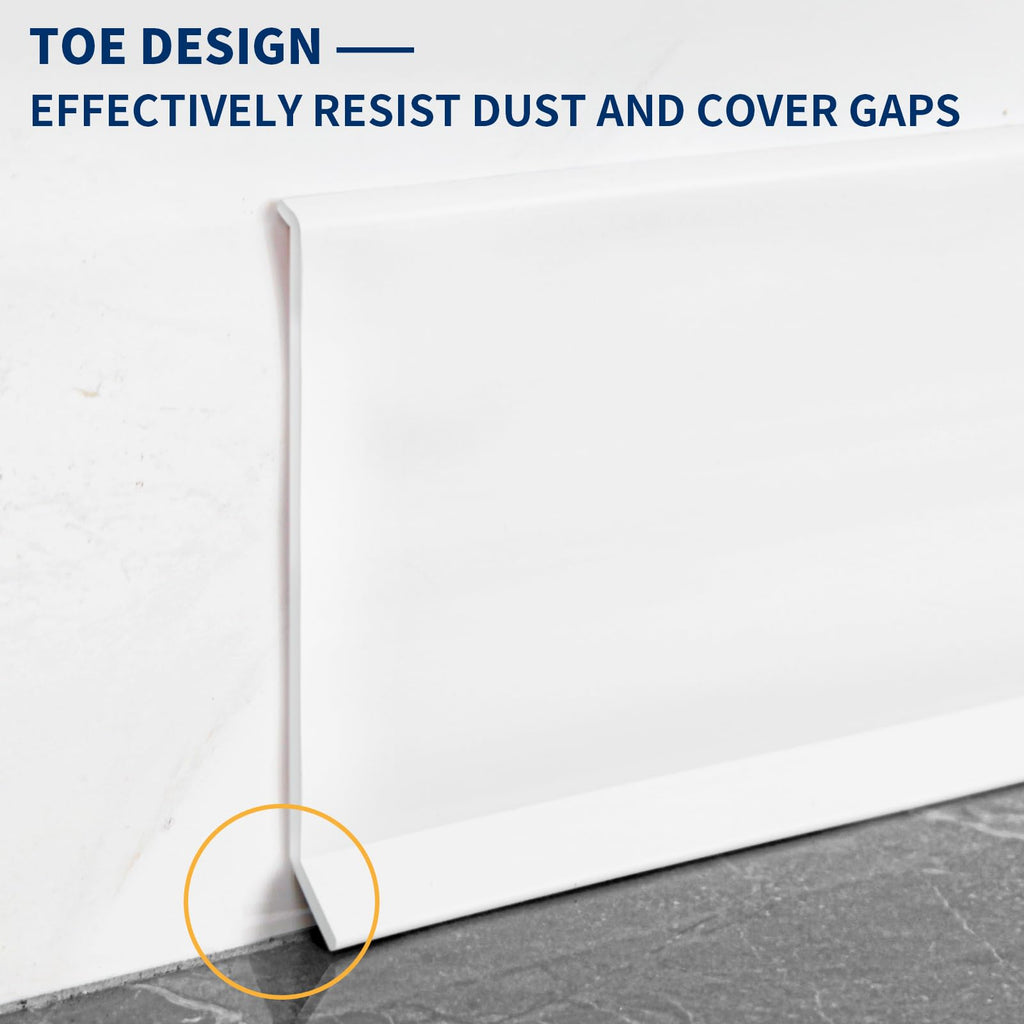 Vinyl Baseboard Molding Trim 4 Inch Peel and Stick Cove Base