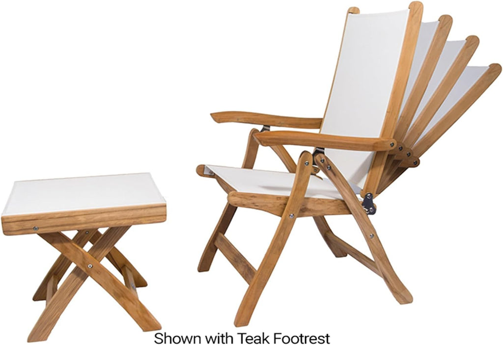Florida Teak Sling Chair, Gray