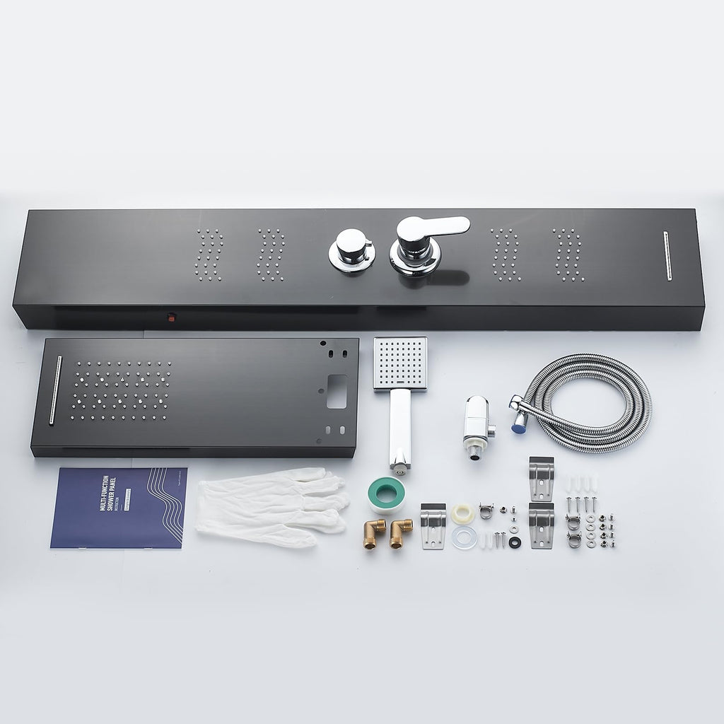 Stainless Steel Shower Panel Tower System with LED Lights