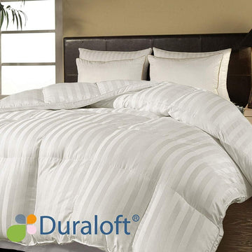 500 Thread Count Cotton Damask Duraloft Down Alternative Comforter - Twin